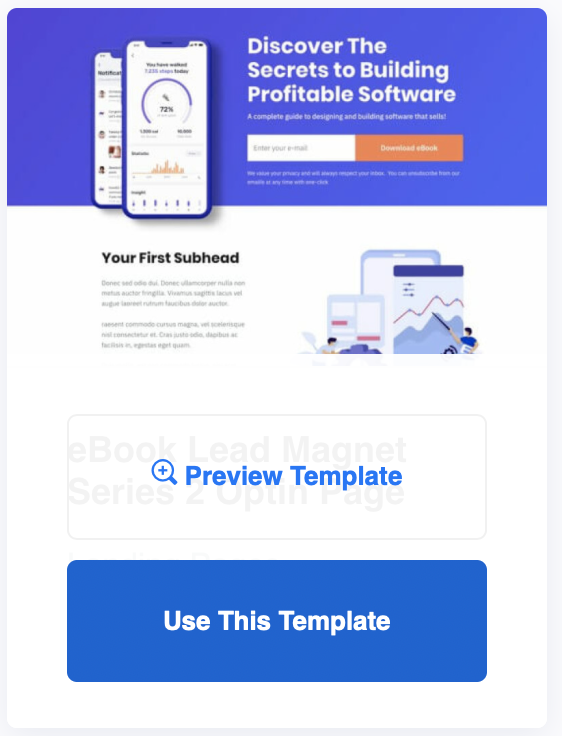 landing page